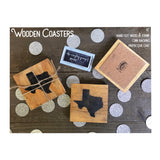 Wood Coasters with State Shape