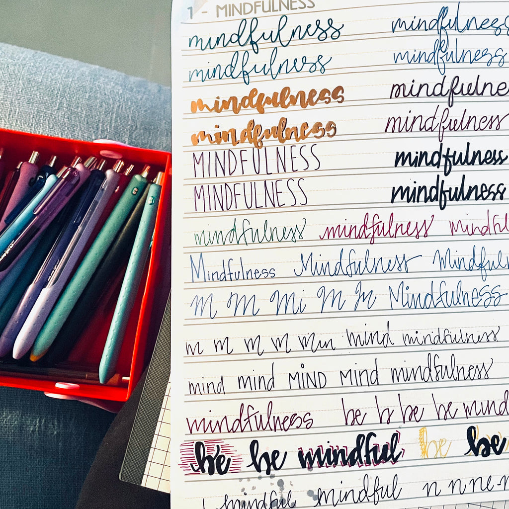 Be mindful with hand lettering {freebie alert}